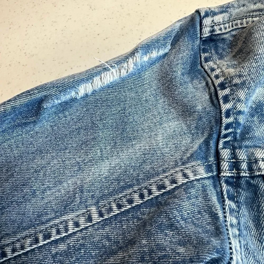 Bundle of 3 Girls-Distressed Jean Jacket Size 6, Corduroy Jacket & Dress Size 5